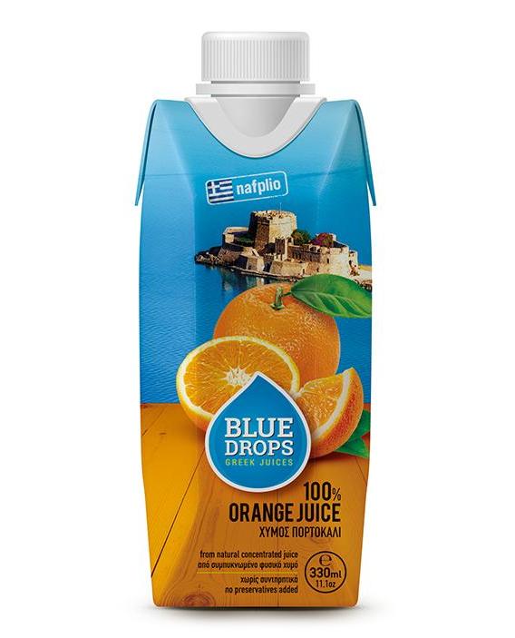 藍(lán)依洛BlueDrops橙汁(330ml)(圖1)