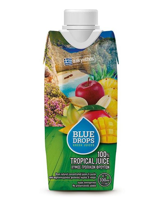 藍(lán)依洛BlueDrops熱帶水果汁(330ml)(圖1)