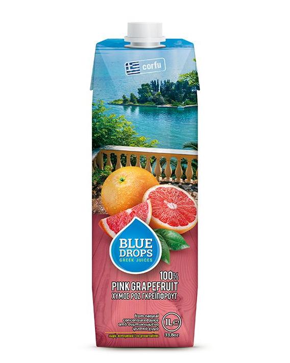 藍(lán)依洛BlueDrops粉紅葡萄柚汁(1L)